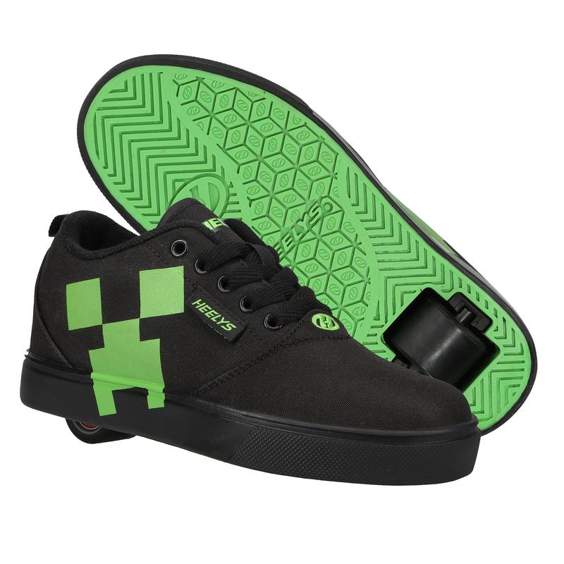 Minecraft x Heelys Collaboration |  Minecraft Creeper Pro 20 Heelys shoes with wheels. Great gift for Minecraft Fans