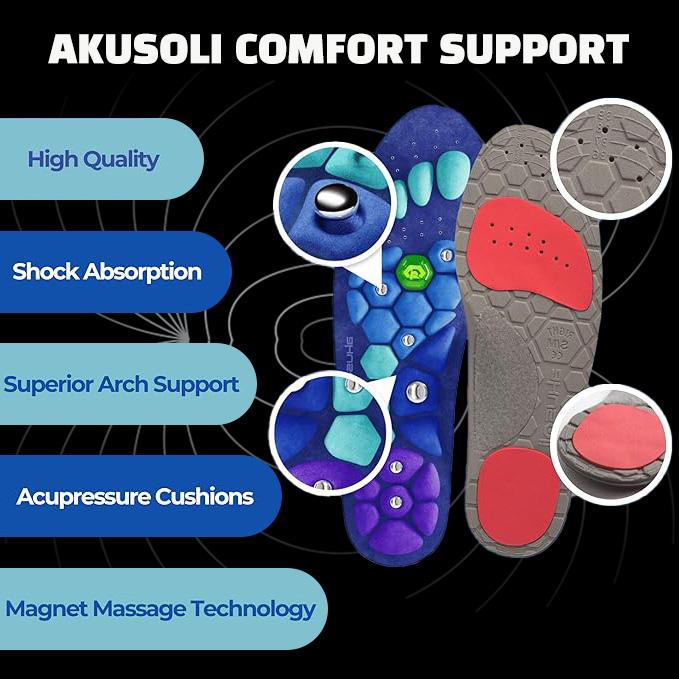 Magnetic Massage Insoles - USA Trendsetter for All-Day Foot Comfort and Energy Boost，Promote blood circulation, relieve foot fatigue, suitable for people who stand for a long time