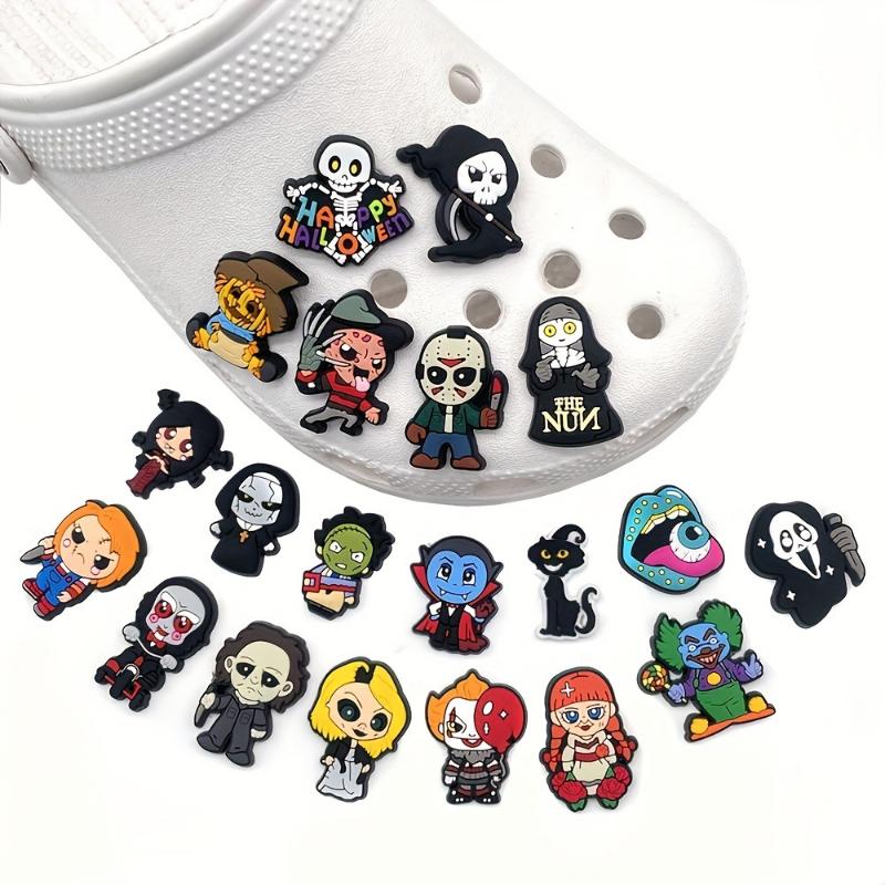 20pcs Funny Halloween Shoe Charms For Croc Phone Footwear Comfort