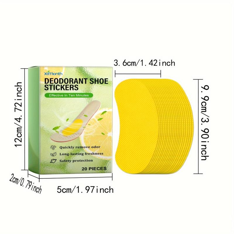 Plant Extracts Deodorant Shoe Sticker, 1 Box Sports Shoes Odor Deodorizing Sweat Absorbing Fragrance Shoe Sticker, Household Cleaning Supplies