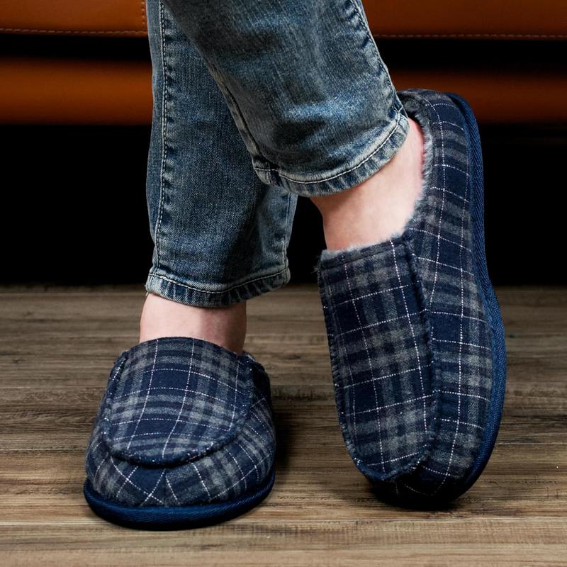 Men's House Slippers, Cozy Non-slip Home Shoes, Warm Comfy Indoor Outdoor Moccasin Slip Ons, Unique Christmas Gifts