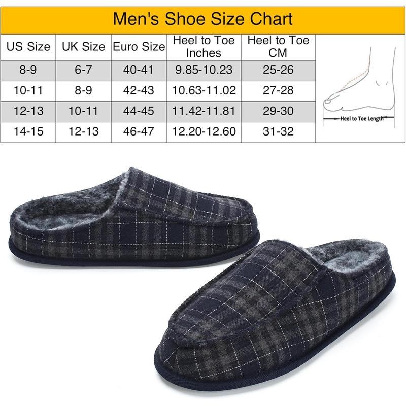 Men's House Slippers, Cozy Non-slip Home Shoes, Warm Comfy Indoor Outdoor Moccasin Slip Ons, Unique Christmas Gifts