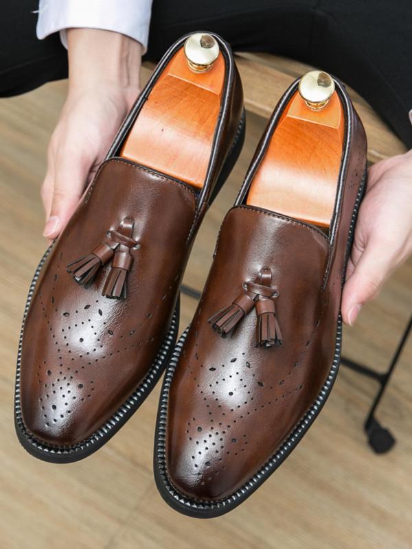 Men's Business Fashion Tassel Decorated Loafers, Casual Comfortable Fashion Shoes for Daily Wear, Perfect for Formal Occasions