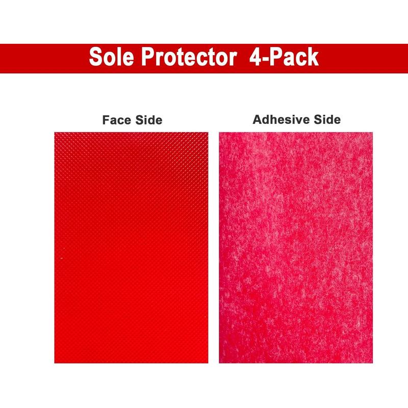 Sole Protector Red Bottom Protector: Non-Slip Shoes Pads Adhesive Shoe Sole Stickers (Red  2-Pairs) Yuwe