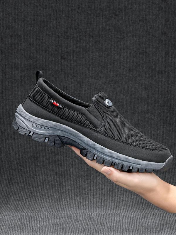 Men's Casual Sporty Slip on Round Toe Sneakers, 1 Pair Trendy Breathable Comfortable Sports Running Shoes, Fashionable Sneakers for Daily Wear