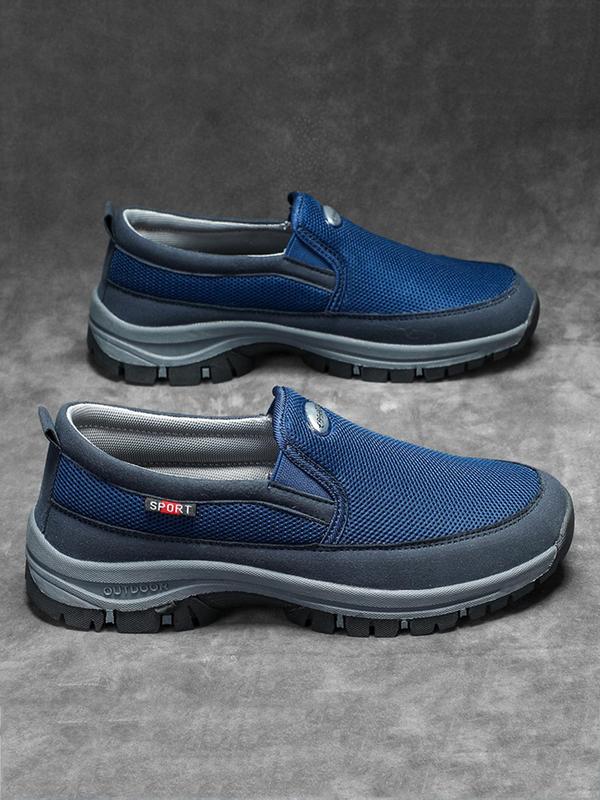 Men's Casual Sporty Slip on Round Toe Sneakers, 1 Pair Trendy Breathable Comfortable Sports Running Shoes, Fashionable Sneakers for Daily Wear