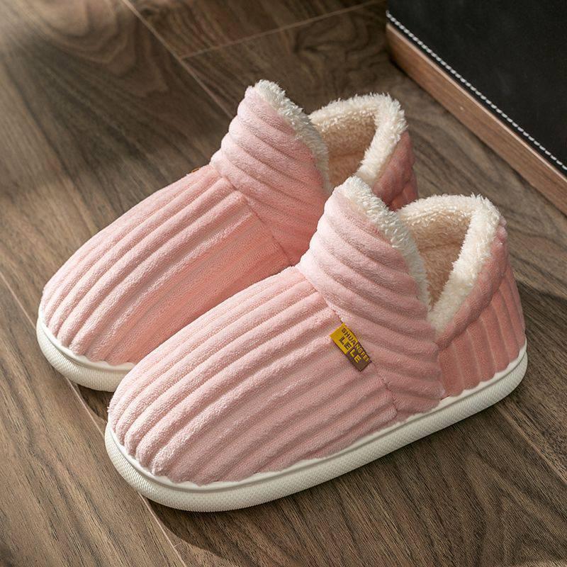 Women Warm Bootie Slippers Fluffy Plush Indoor Outdoor Winter Booty Slippers