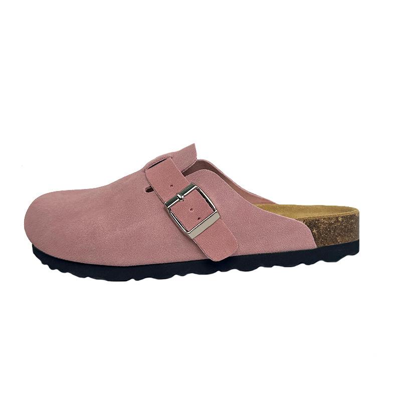 Birkenstock Closed-Toe Half Slippers, BK Slip-on Casual Loafers for Effortless Style, Classic Comfortable Casual Style Slippers