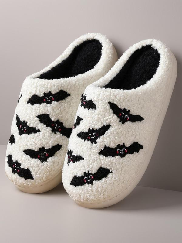 Women's Halloween Themed Slippers, Casual Soft Comfortable House Slippers for Women, Warm Slippers for Indoor & Outdoor Use for Fall & Winter