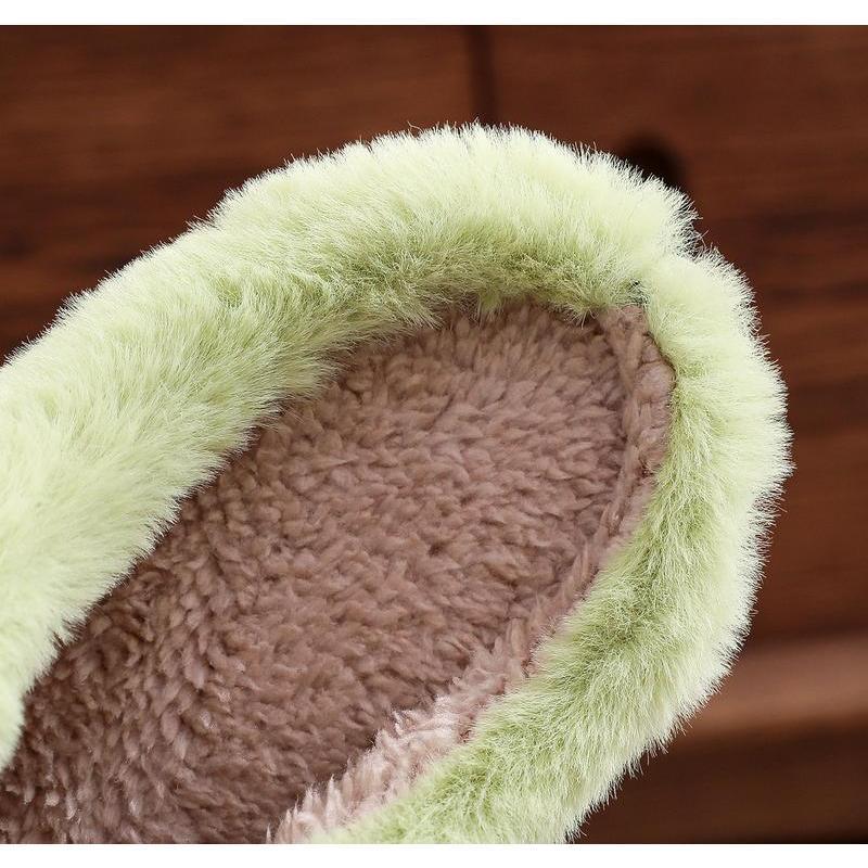 Unisex Cute Green Monster Design Soft Plush  Casual Comfortable Home Slipers Shoes For Fall Winter,Christmas Indoor or Outdoor winter slipper warm slipper   Boy Flipflop