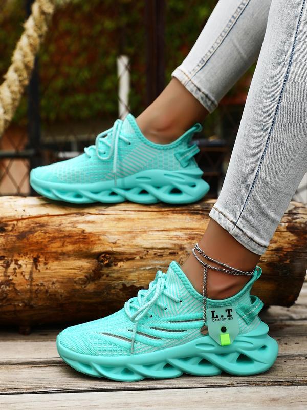 Women's Fashionable Lace Up Low Top Sneakers, Casual Comfortable Breathable Hollow Out Sports Running Shoes, All-match Basic Shoes for Daily Wear