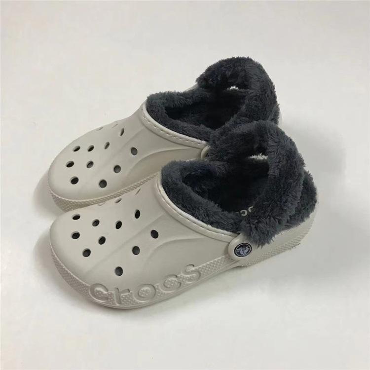 Winter casual clogs warm indoor outdoor garden shoes Crocs unisex-adult middle-aged lined clog