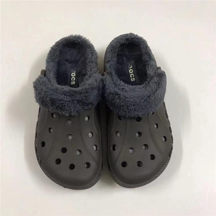 Winter casual clogs warm indoor outdoor garden shoes Crocs unisex-adult middle-aged lined clog