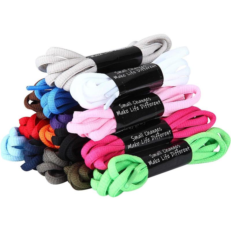 Oval Athletic Shoelaces 24"-72" in 22 Colors Half Round Shoe Laces