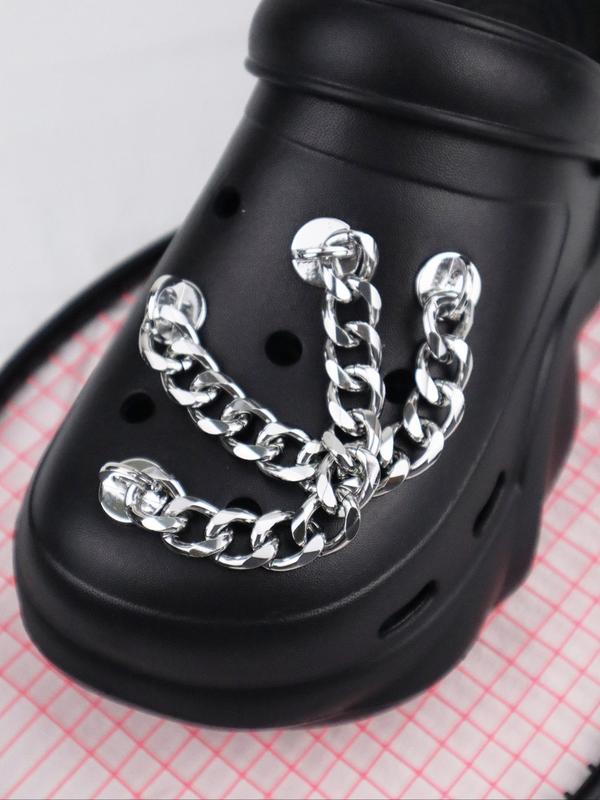 Punk Style Chain Design Shoe Decoration, Fashionable Shoes Decorations for Women & Men, Trendy All-match & Exquisite Shoes Decorations for Birthday Gift