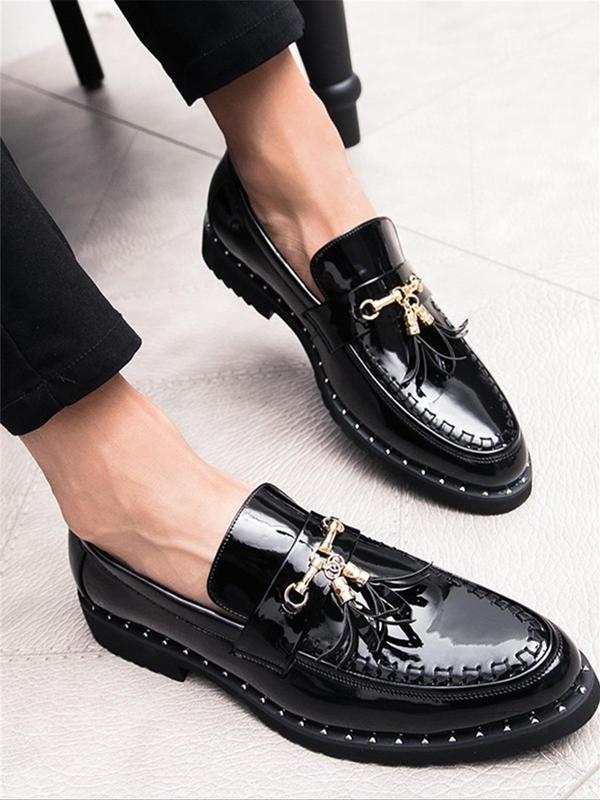 Men's Fashionable Tassel Decorated Slip on Dress Shoes, Casual Comfortable Loafers for Daily Wear, Business Style Shoes for Party, Daily Clothing Decor