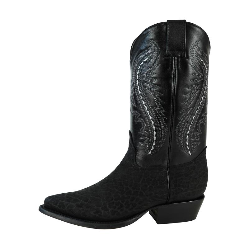 Men's Cuello de Toro Style Black Western Boot