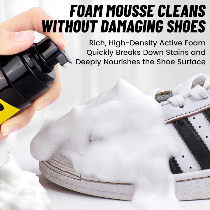 Sneaker Cleaning Kit, 5.3 oz Waterless Foam Sneaker Cleaner with Shoe Brush and Shoe Cloth for White, Leather Shoes, Suede, Boots, Canvas, PU, Fabric and more.