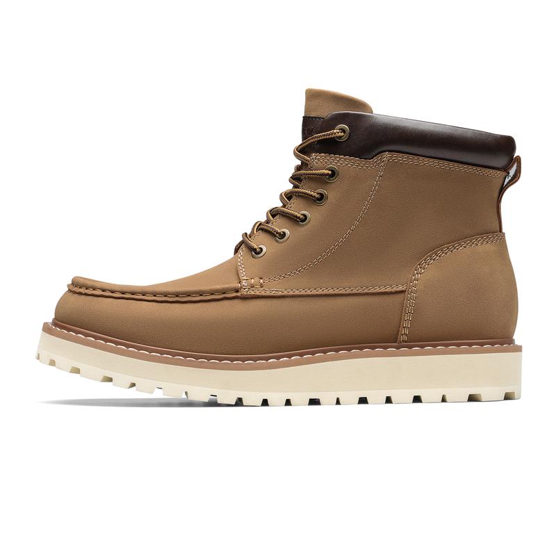 Bruno Marc Men's Moc Toe Leather Fashion Boots