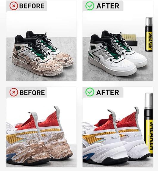 Shoe Cleaner Kit for Sneaker, Water-Free Foam Sneaker Cleaner 5.3Oz with Shoe Brush and Shoe Cloth,Work on Most Shoes