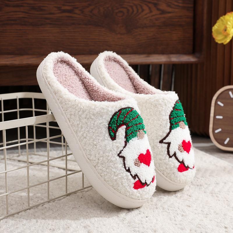 Unisex Dwarf Elf Old Man Design Soft Plush Slippers Casual Comfortable Home Slipers Shoes For Fall Winter,Christmas Indoor or Outdoor