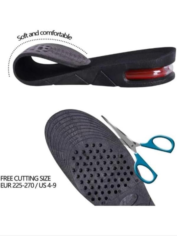 3 4.5 6 7.5cm Adjustable Air Cushion Height Increasing Insoles, 2024 Trendy Soft Comfort Elevated Insole for Men & Women, Summer Versatile Shoes Accessories for Daily Footwear Use