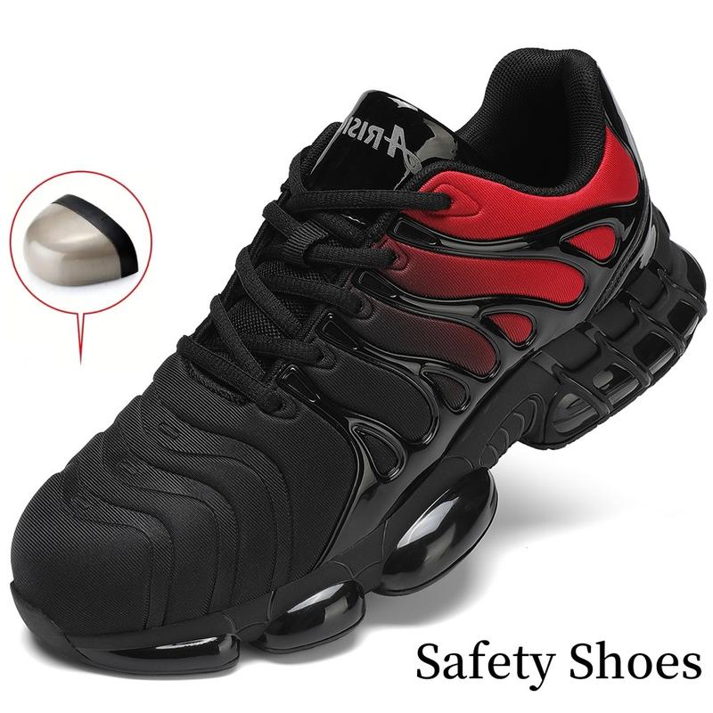 Men's Safety Work Shoes, Oil-Resistant, Non-Slip Steel Toe Shoes, Outdoor & Safety Shoes