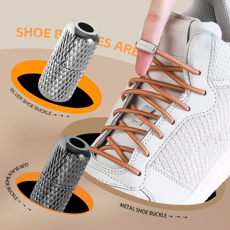 No-tie Magic Round Thickened Shoelace, 1 Pair Elastic Shoe Lace, Shoe Accessories for Men & Women, Sports Shoe Accessories