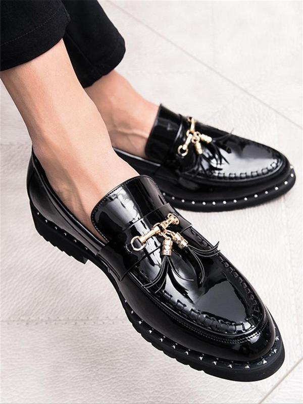 Men's Fashionable Tassel Decorated Slip on Dress Shoes, Casual Comfortable Loafers for Daily Wear, Business Style Shoes for Party, Daily Clothing Decor