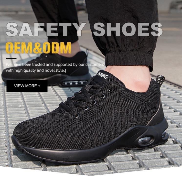 MBG Steel Toe Safety Shoes for Men and Women, Comfortable and Lightweight Footwear for Work and Walking, Anti-Nail and Spring Flexible Boy Closed