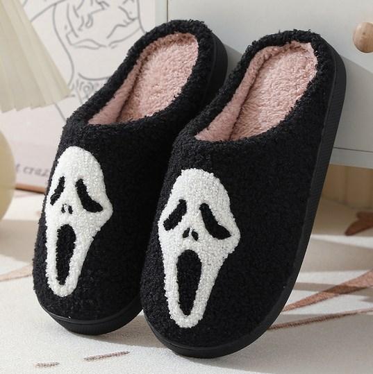 Slippers for Women Men Non-Slip Soft Plush Fuzzy Winter Spooky slippers, Retro Cozy Cowgirl Comfy Bedroom Christmas Slippers Shoe Comfort