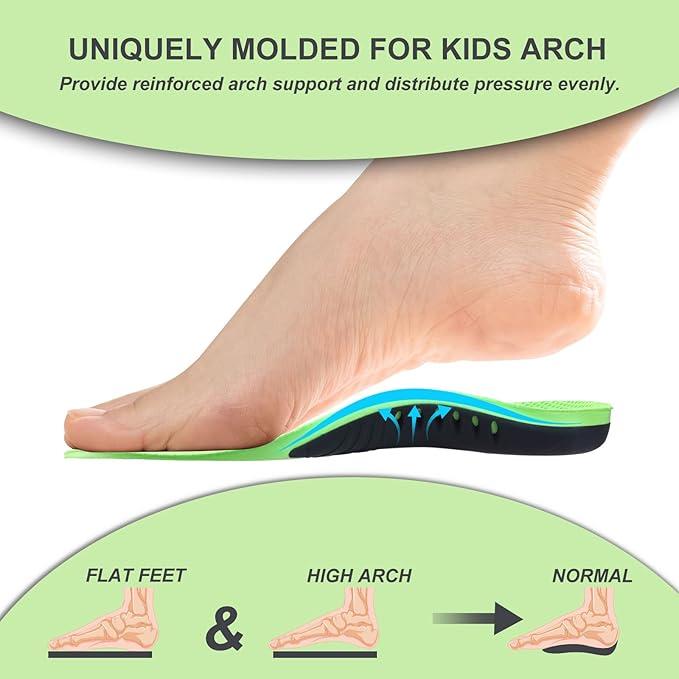 Orthotic Cushion Arch Support Shoe Insoles for Men & Women, Unisex Daily Shock Absorption Gel Sports Inserts for Flat Feet, Plantar Fasciitis, Heel Pain Relief