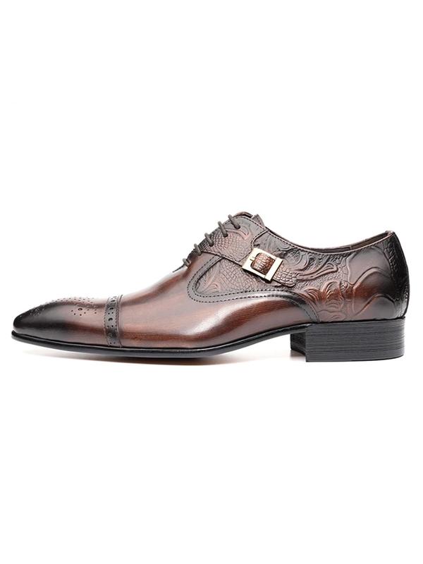 Men's Business Formal Leather Oxfords, Classic Minimalist Pointed Toe Dress Shoes, Fashionable Dress Walking Designer Shoes Footwear for Work Office Outfits for Men