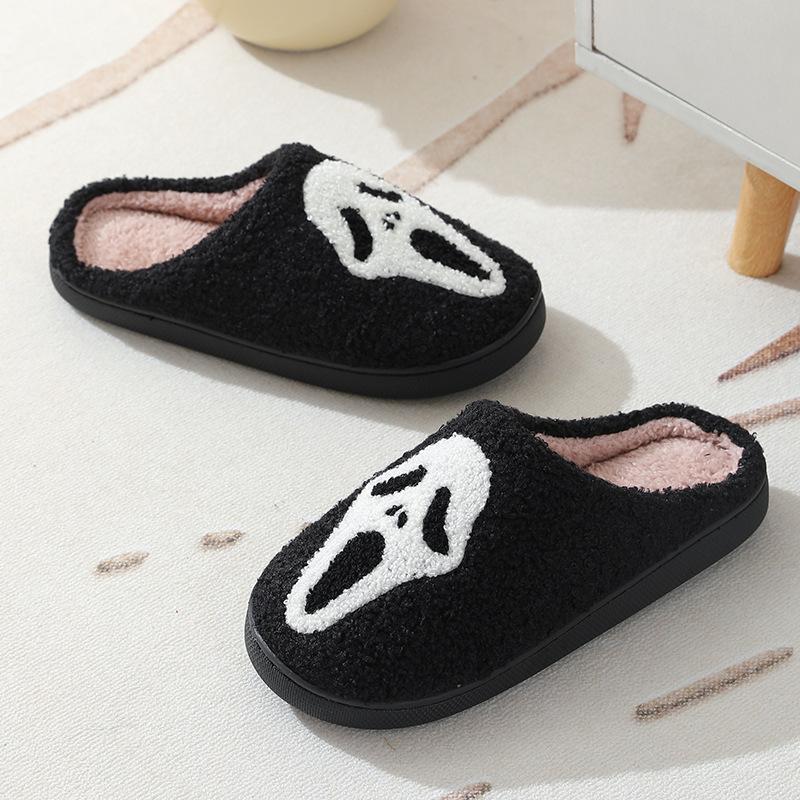 Slippers for Women Men Non-Slip Soft Plush Fuzzy Winter Spooky slippers, Retro Cozy Cowgirl Comfy Bedroom Christmas Slippers Shoe Comfort