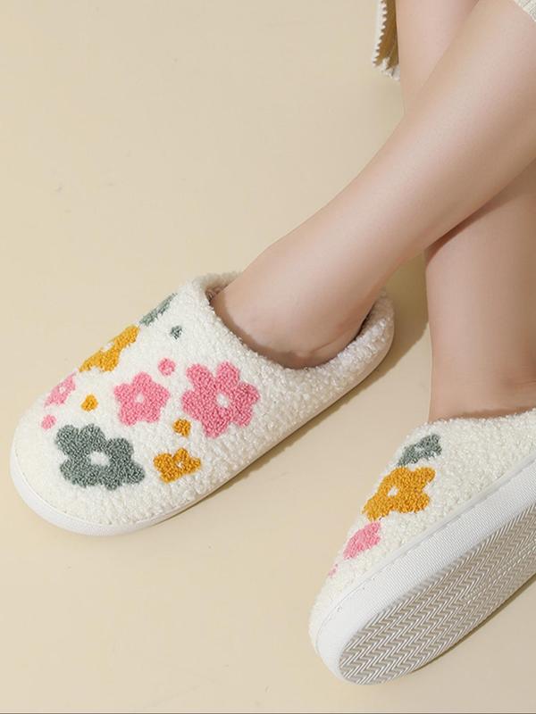 Women's Cute Cartoon Mushroom Design Plush Slippers, Casual Soft Comfortable Home Slippers, Warm Slippers for Indoor & Outdoor Use for Fall & Winter