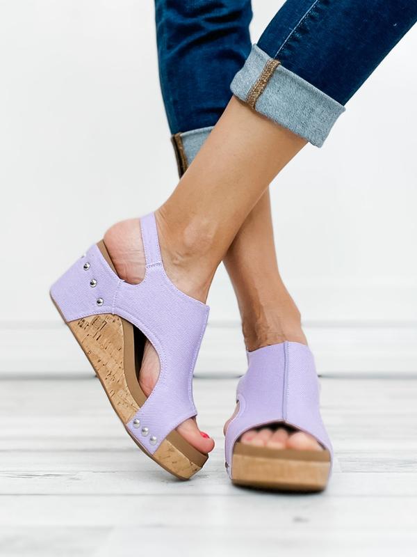 *LIMITED EDITION* Corky's Carley Lavender Canvas Wedge Shoe