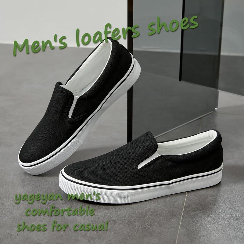 Mens Slip On Sneakers Loafers Shoes Black Shoes White Casual Fashion Shoes