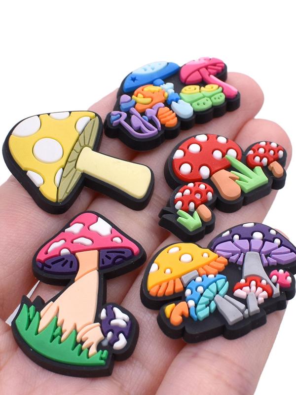 Cute Mushroom Themed Shoe Charm, Fashionable Novelty Shoes Decorations for Clogs, Shoes DIY Accessories for Women & Men