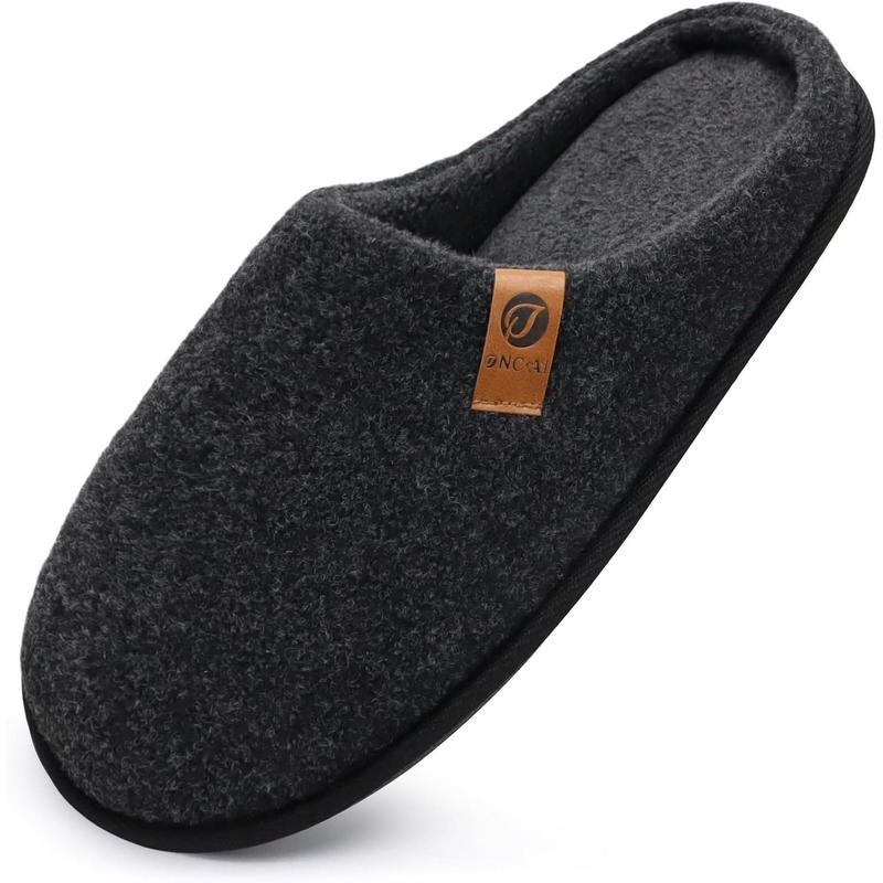 Mens Cozy Memory Foam Scuff Slippers Slip On Warm House Shoes Indoor Outdoor With Best Arch Support Size 7-15