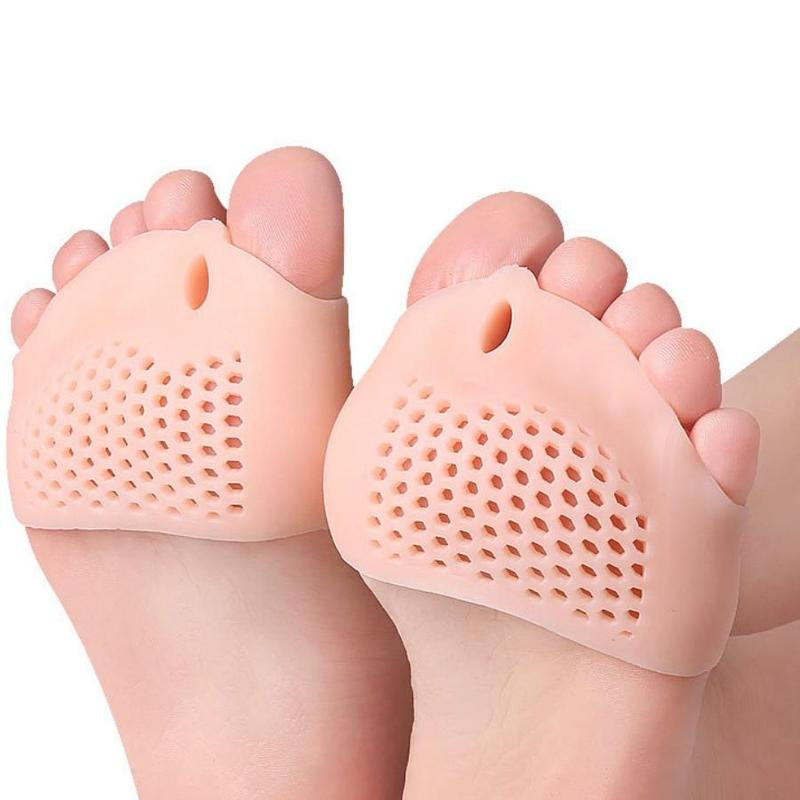 Hollow Out Five Hole Toe Orthotics, 1 Pair Silicone Foot Care Insoles, Sports Shock Absorption Foot Cushion, Foot Care Tool for Women & Men