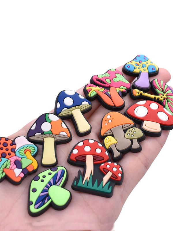 Cute Mushroom Themed Shoe Charm, Fashionable Novelty Shoes Decorations for Clogs, Shoes DIY Accessories for Women & Men