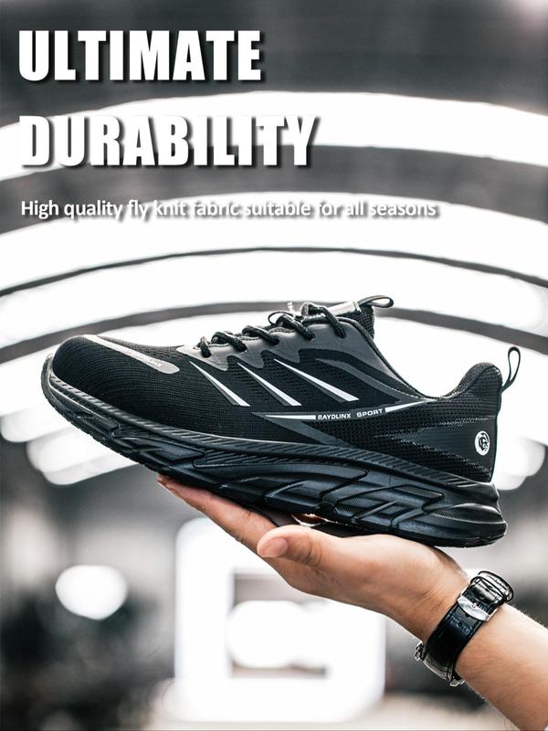 Men's Casual Lace Up Low Top Safety Shoes, Mens Sneakers, Breathable Lightweight Comfortable Anti-smash and Anti-puncture Work Shoes, Anti-slip Shoes for Men