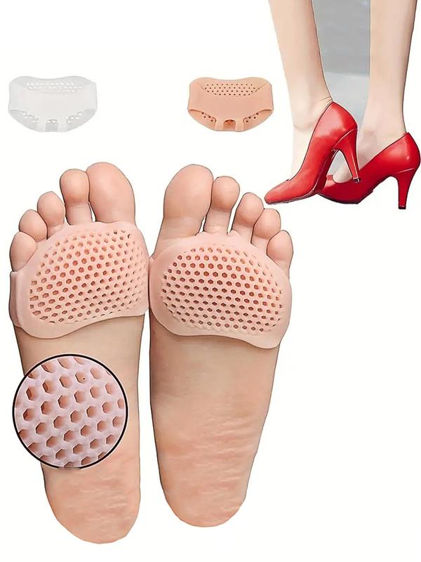 2024 Summer Women's Solid Color Invisible Rubber Insoles, Soft Breathable Comfy Silicone Foot Cushions, Shoes Inserts for Ladies & Girls Daily Use