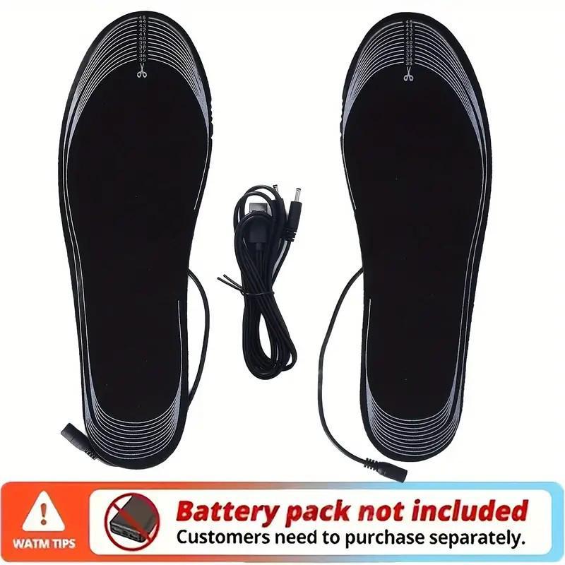 Electric Heating Insoles, USB Rechargeable Warm and Soft Comfort for Your Feet, Adjustable Size, Safe Voltage, Suitable for Men and Women, Christmas Gift