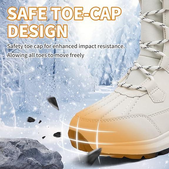 Women's Winter Boots Waterproof Warm Faux Fur Lined Ladies Snow Boots