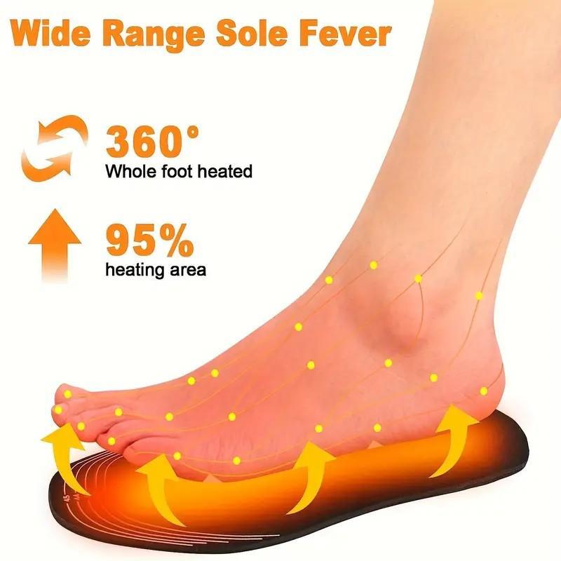 Electric Heating Insoles, USB Rechargeable Warm and Soft Comfort for Your Feet, Adjustable Size, Safe Voltage, Suitable for Men and Women, Christmas Gift