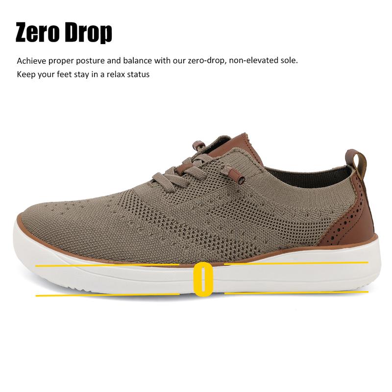 CFVKPT Men's Business Casual Shoes Wide Toe Box Barefoot Shoes Oxfords Walking Shoes Dress Sneakers for Men Mesh Breathable Comfortable