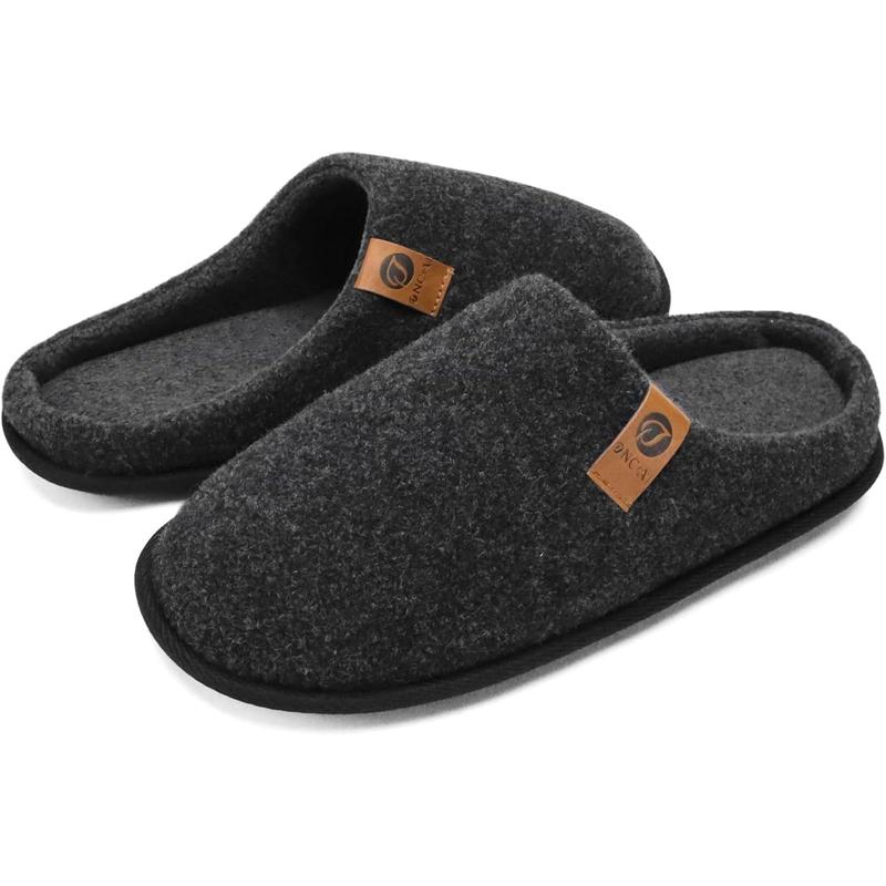 Mens Cozy Memory Foam Scuff Slippers Slip On Warm House Shoes Indoor Outdoor With Best Arch Support Size 7-15