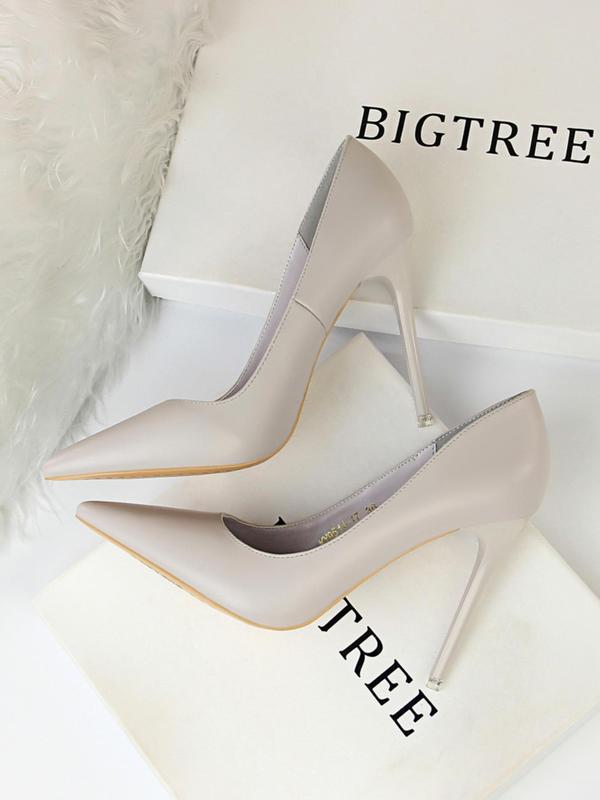 Women's Fashionable Solid Color Pointed Toe Stiletto Heels, Elegant High Heel Shoes for Party, Daily Clothing Decor for Women & Girls