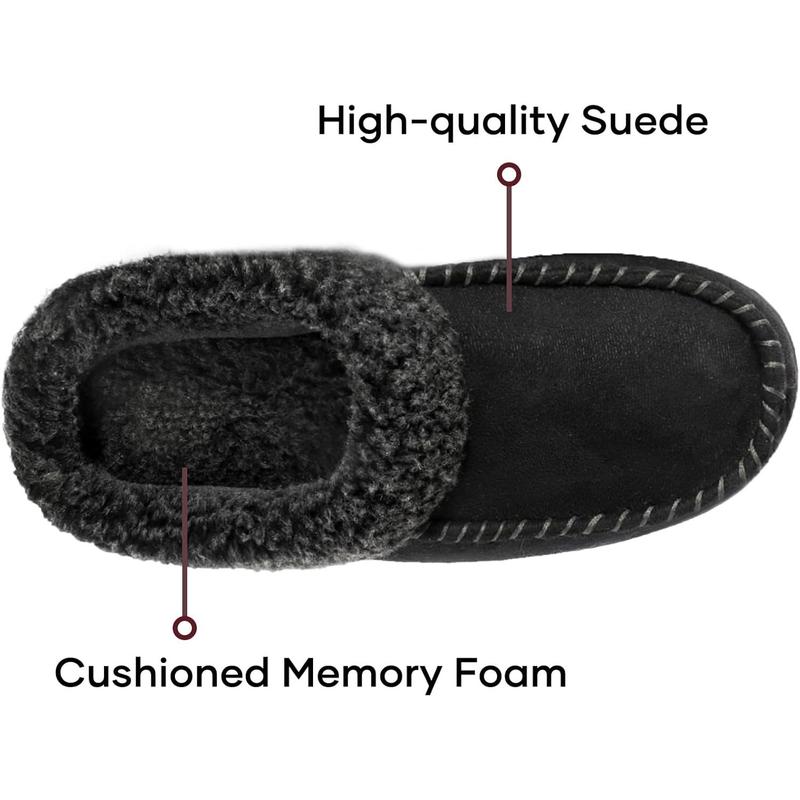 Men's Nealon Moccasin Clog Slipper, Slip on Indoor Outdoor House Shoes